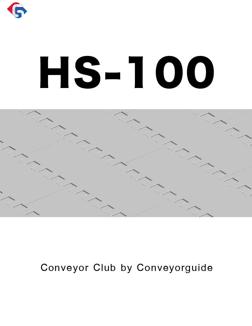 สายพานพลาสติก โมดูล่าร์รุ่น HS-100 เป็นสายพานลำเลียงเหมาะกับลำเลียงเนื้อสัตว์ อาหาร กระดาษแข็ง